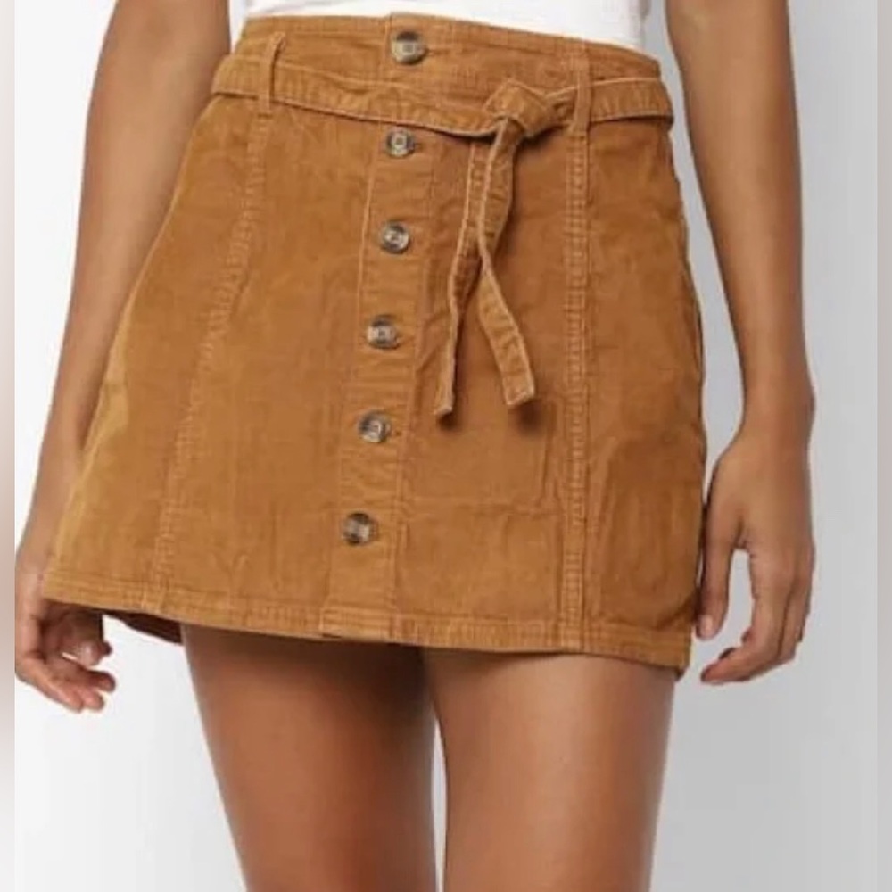 American Eagle Super Stretch Corduroy Hi-Rise A-Line Skirt
